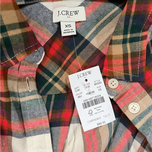 JCrew flannel, NWT - Picture 2 of 3